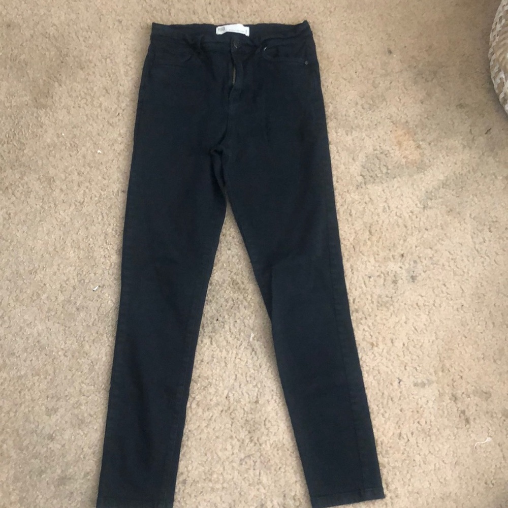 Black high rise skinny jeans